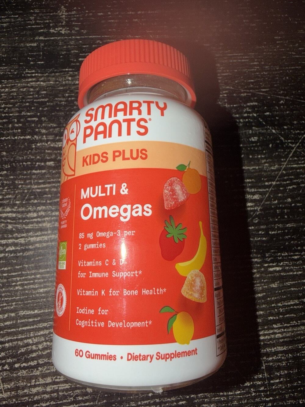 SmartyPants Kids Plus Multvitamin & Omega 3 Gummies Vitamins C Exp 6-27
